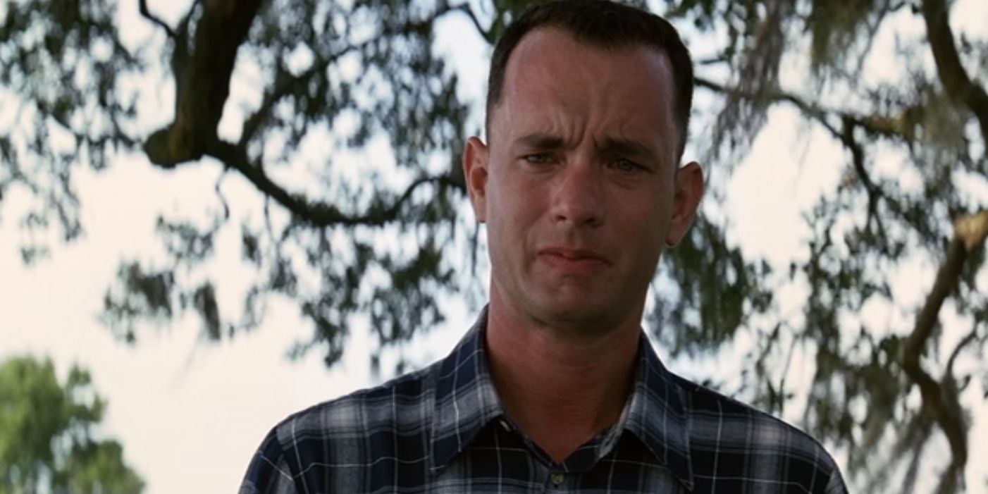 Tom Hanks crying in Forrest Gump