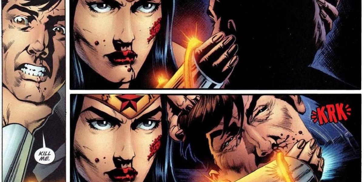 Wonder Woman kills Maxwell Lord