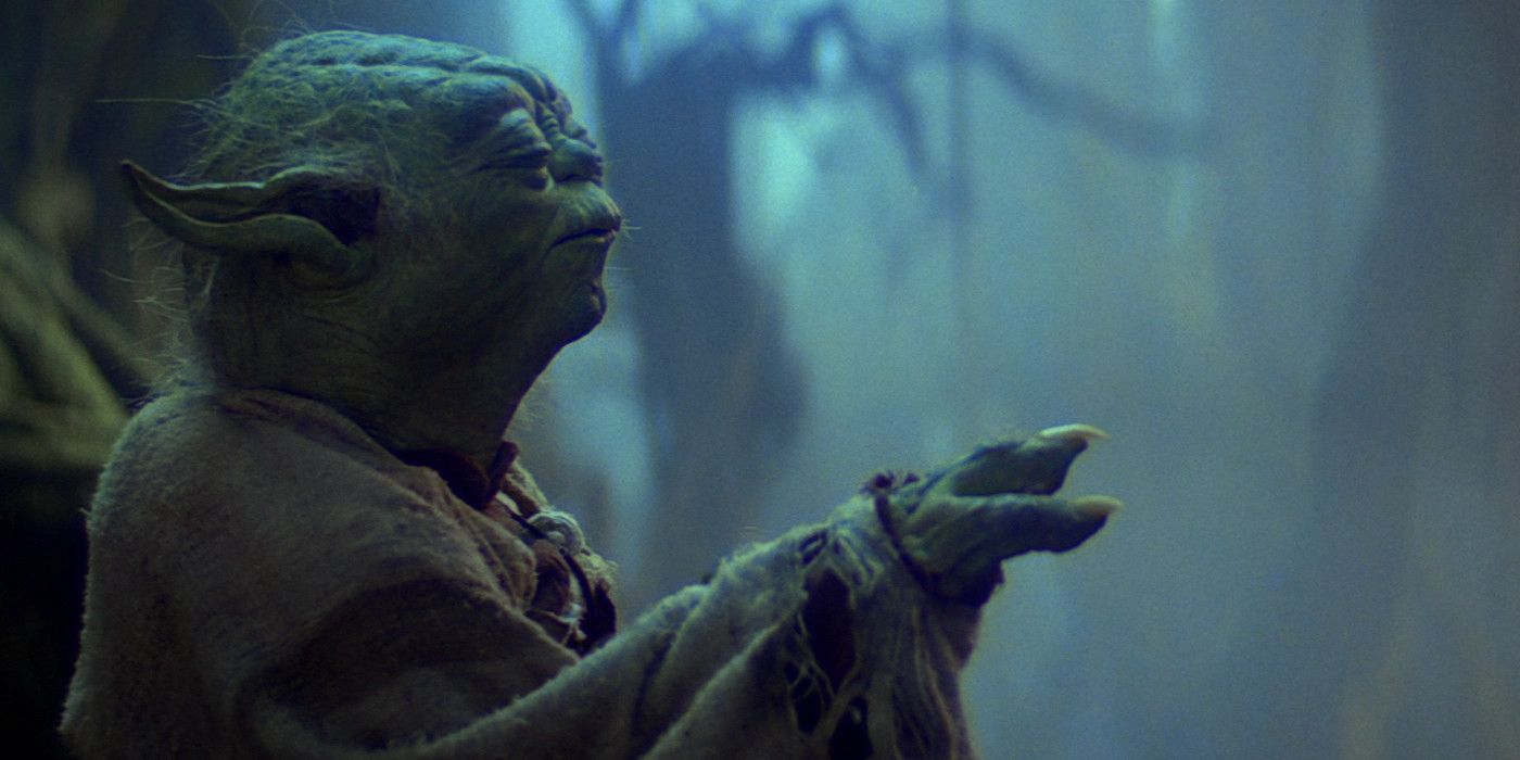 Yoda Uses the Force Star Wars Empire Strikes Back.