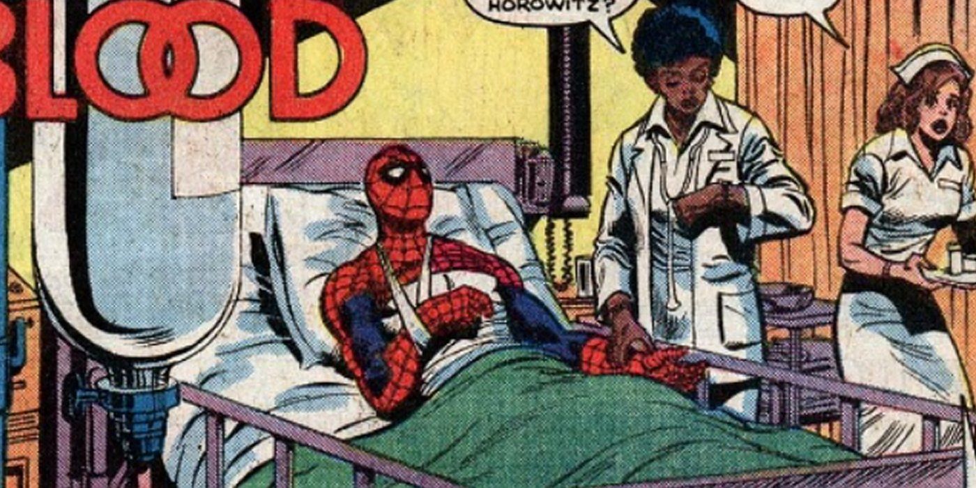 Claire Temple com o Homem-Aranha Marvel