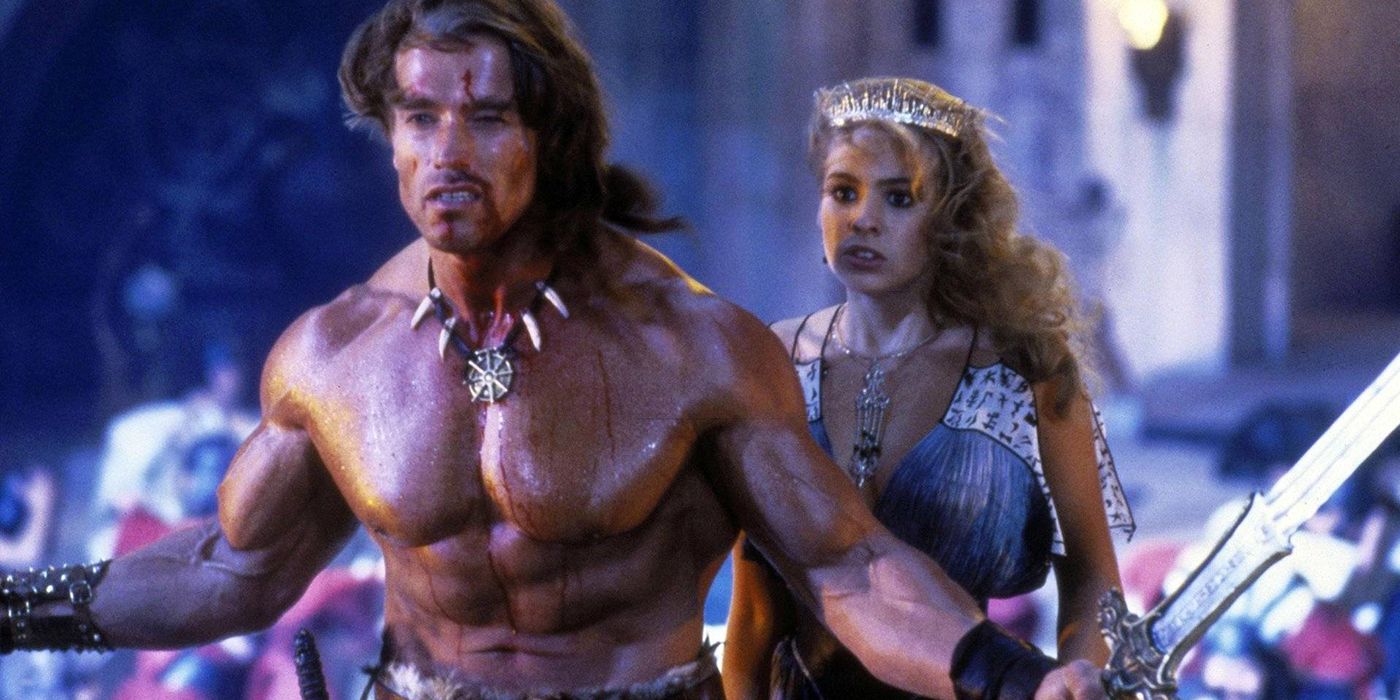 Conan the Destroyer protecting the princess