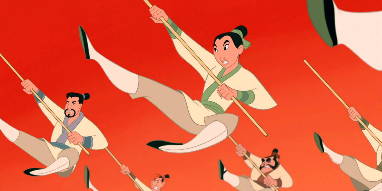 Une scène d'entraînement dans Mulan de Disney 