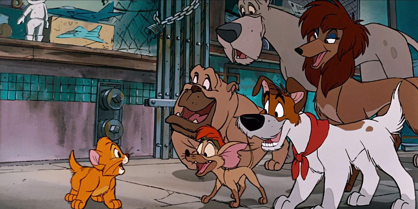 The cats and dogs in Disney's Oliver &amp; Company