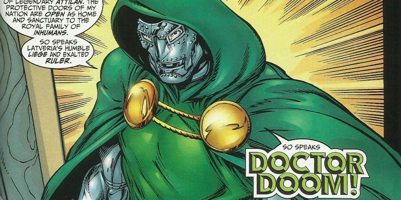 Doctor Doom in panel from Marvel comics