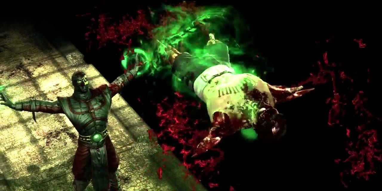 Ermac Mind Over Splatter Fatality in Mortal Kombat
