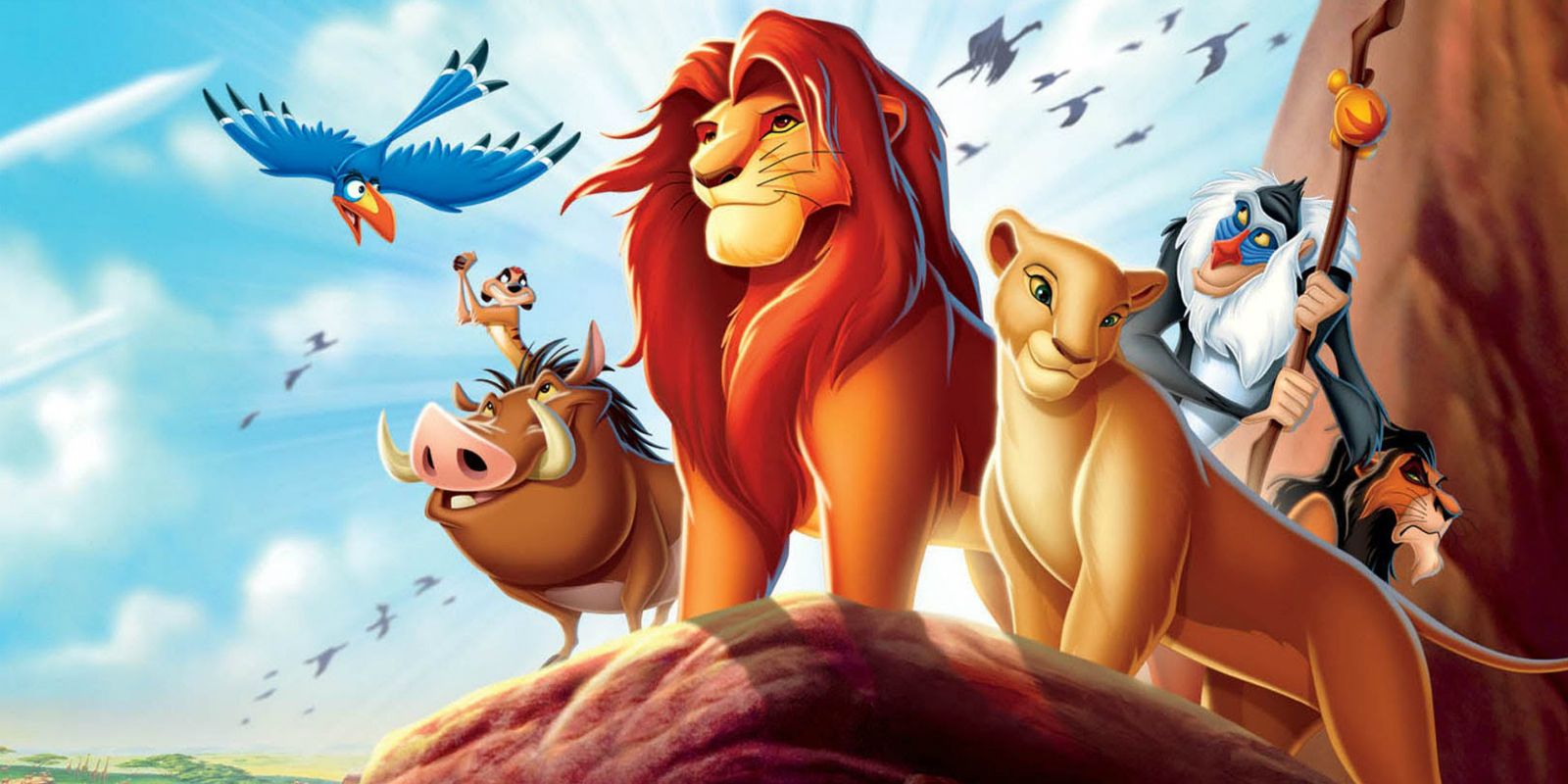 Main characters from Disney's The Lion King.