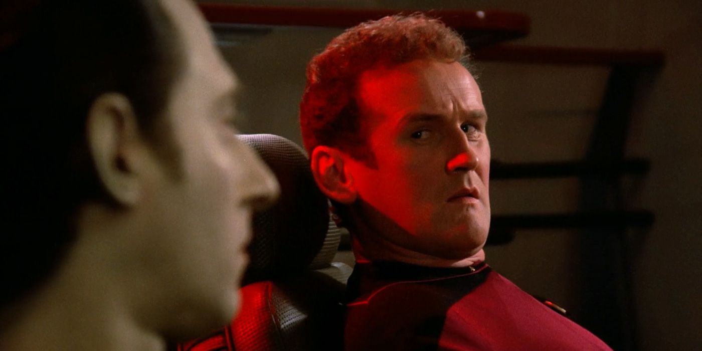 Miles O'Brien in the first episode of Star Trek: The Next Generation