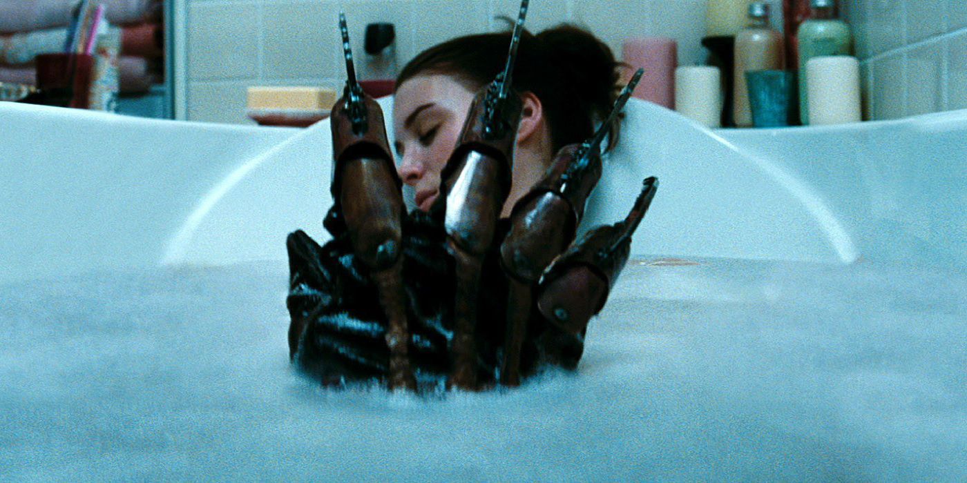 Freddy Krueger's hand in the bathtub in A Nightmare on Elm Street 2010