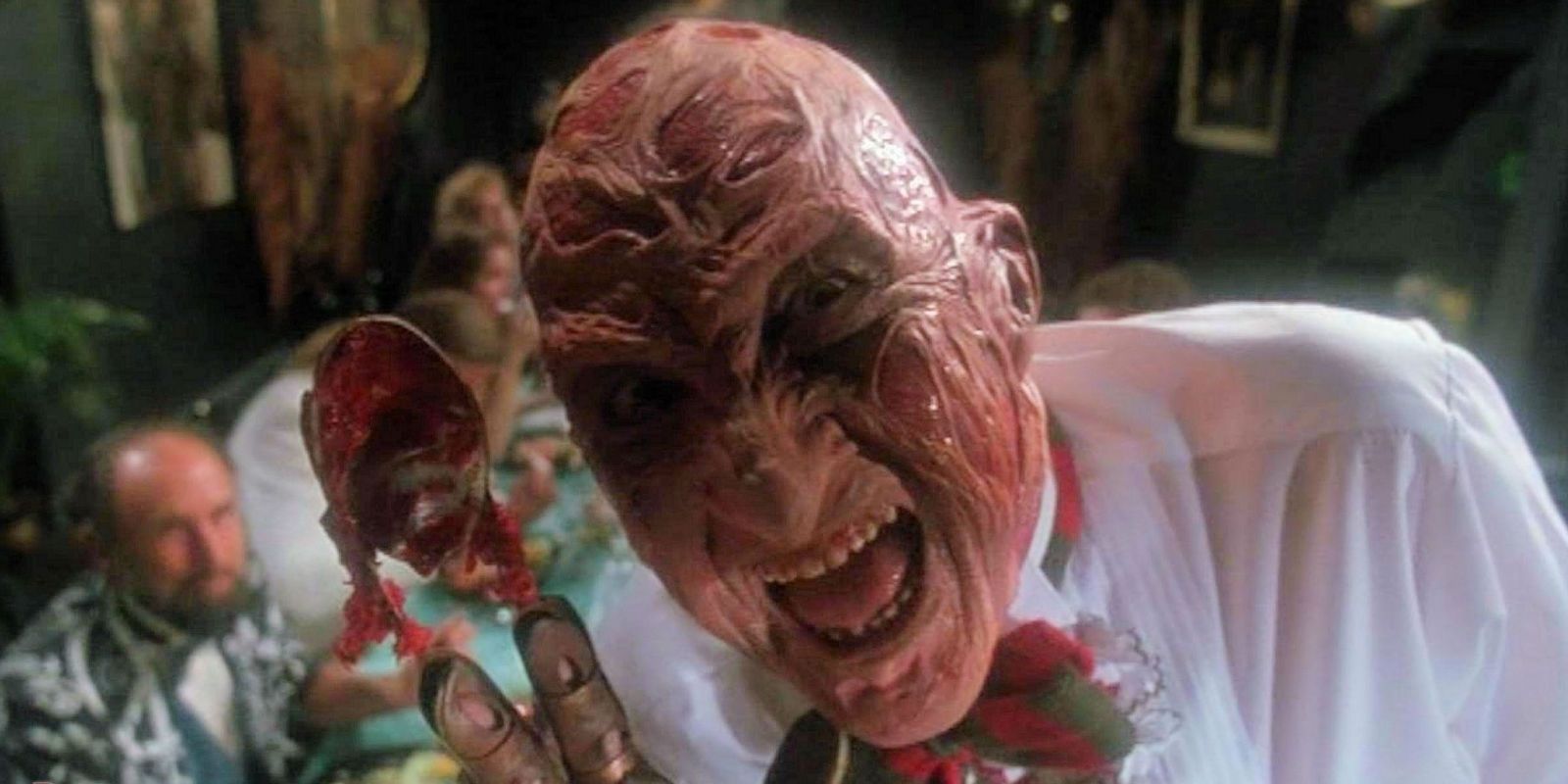 Freddy smiling at the camera in A Nightmare on Elm Street V: The Dream Child
