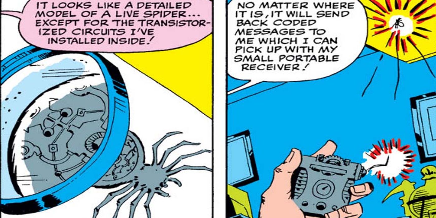 Peter Parker invents the Spider-Tracer