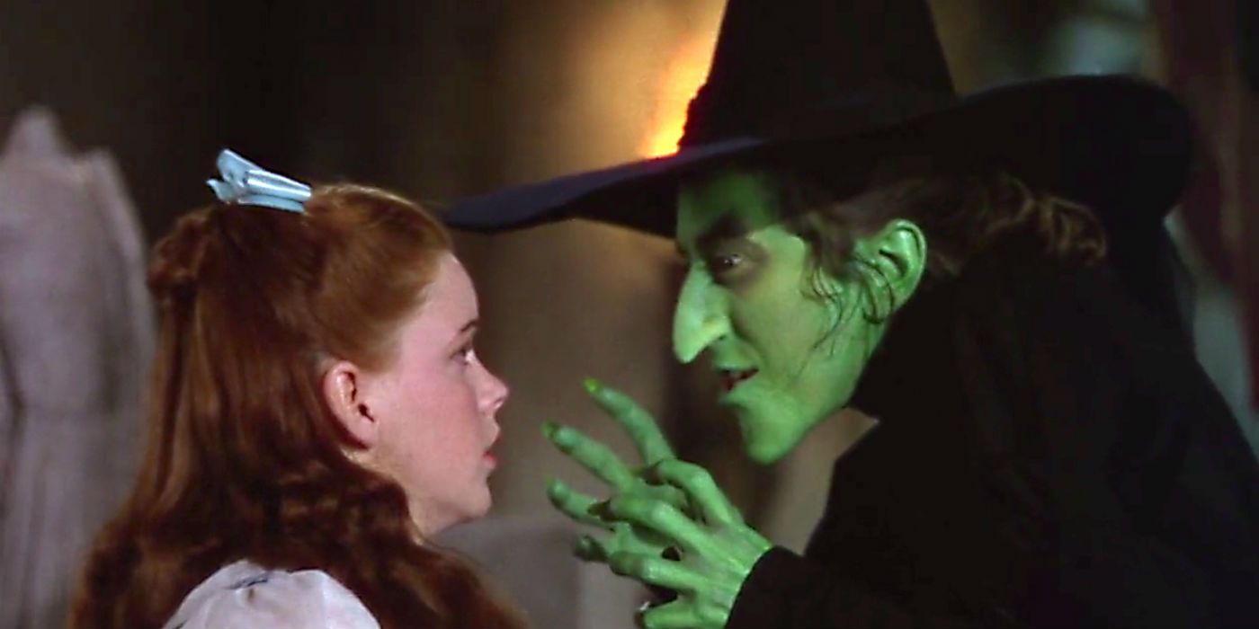 The Wicked Witch Of The West intimidates Dorothy in The Wizard Of Oz
