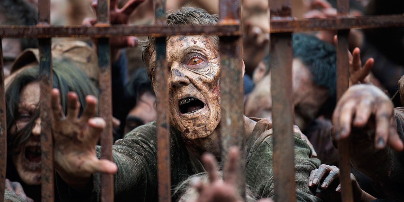 Walking Dead Caged Zombie Walker
