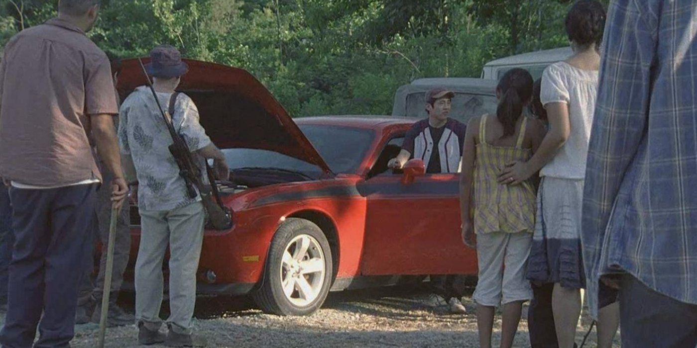 Steven Yeun nel ruolo di Glenn in The Walking Dead