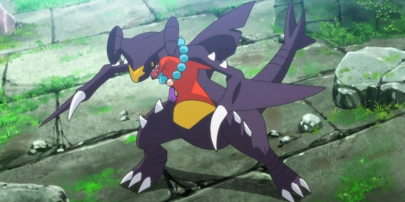 Remo's Garchomp prepares to battle from Pokemon XY - The Series.