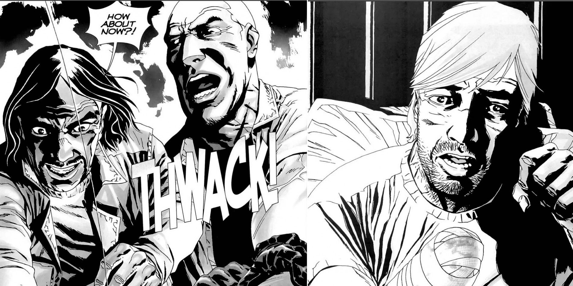 The Governor cuts Rick's hand off in The Walking Dead comic