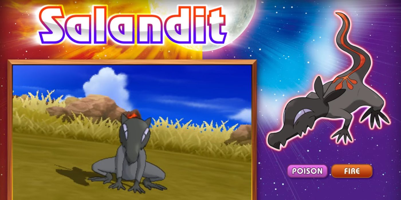 Salandit, from the Pokemon SM New monsters trailer