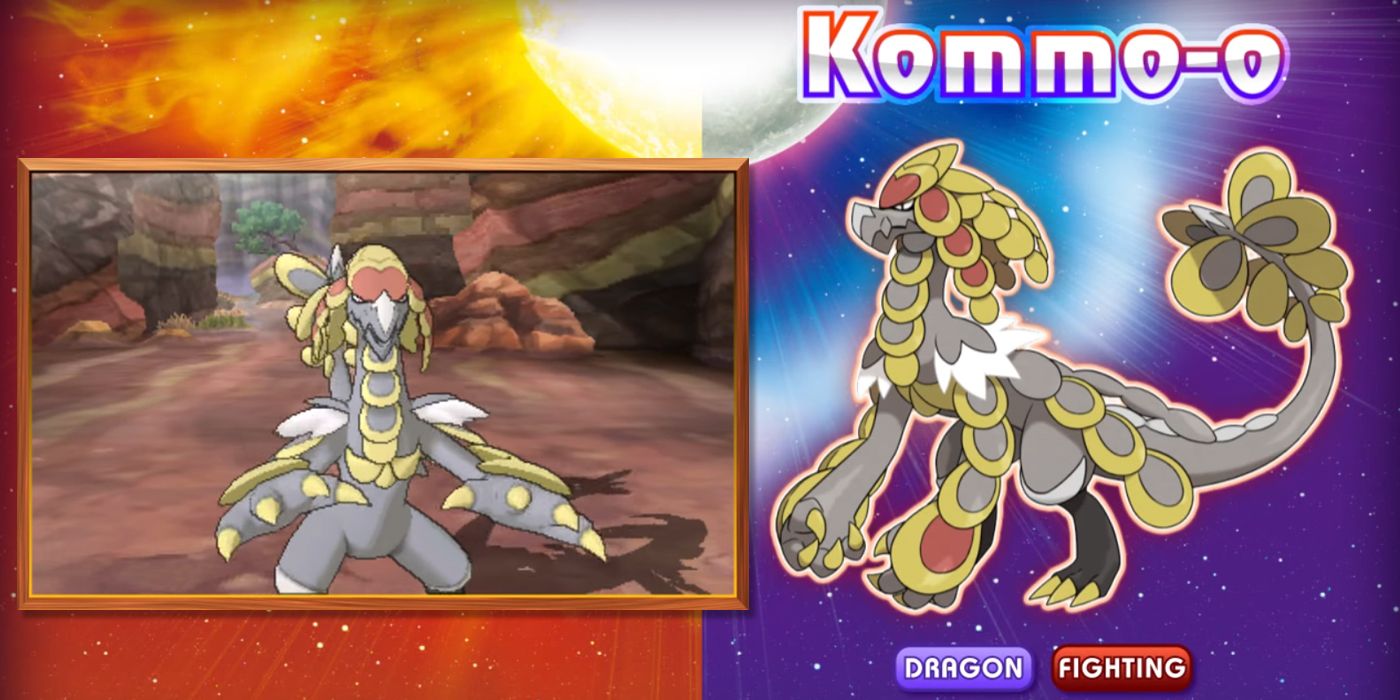 Kommo-o, from the Pokemon SM Kommo-o trailer