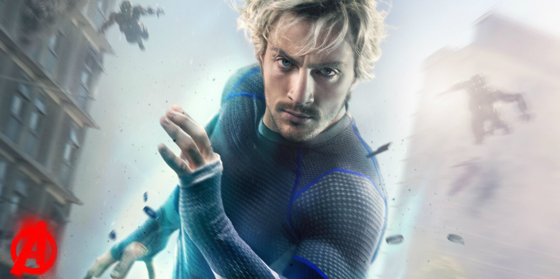 Aaron Taylor-Johnson Quicksilver poster for Avengers Age of Ultron
