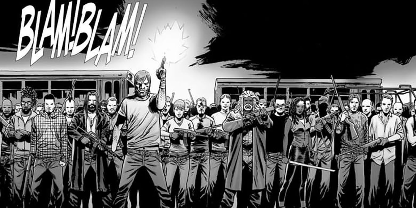 All Out War in The Walking Dead comic books