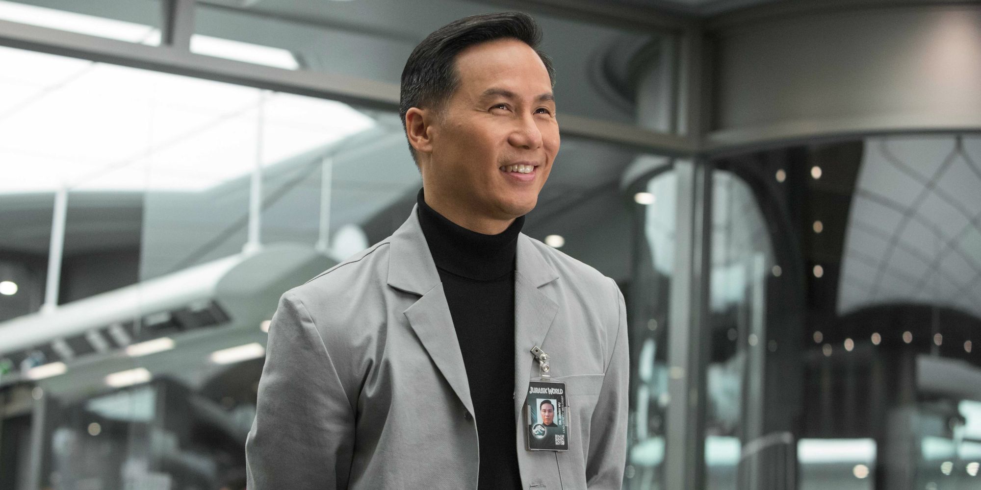Henry Wu stands in the lab in Jurassic World
