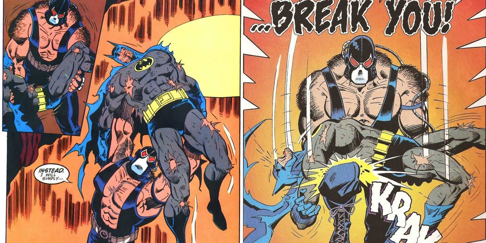 Bane breaks Batman's back in Knightfall