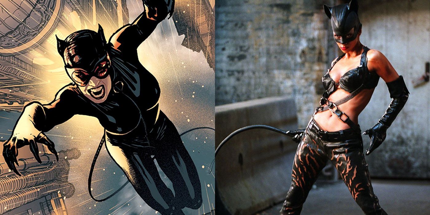 Catwoman in comics and in the Halle Barry film