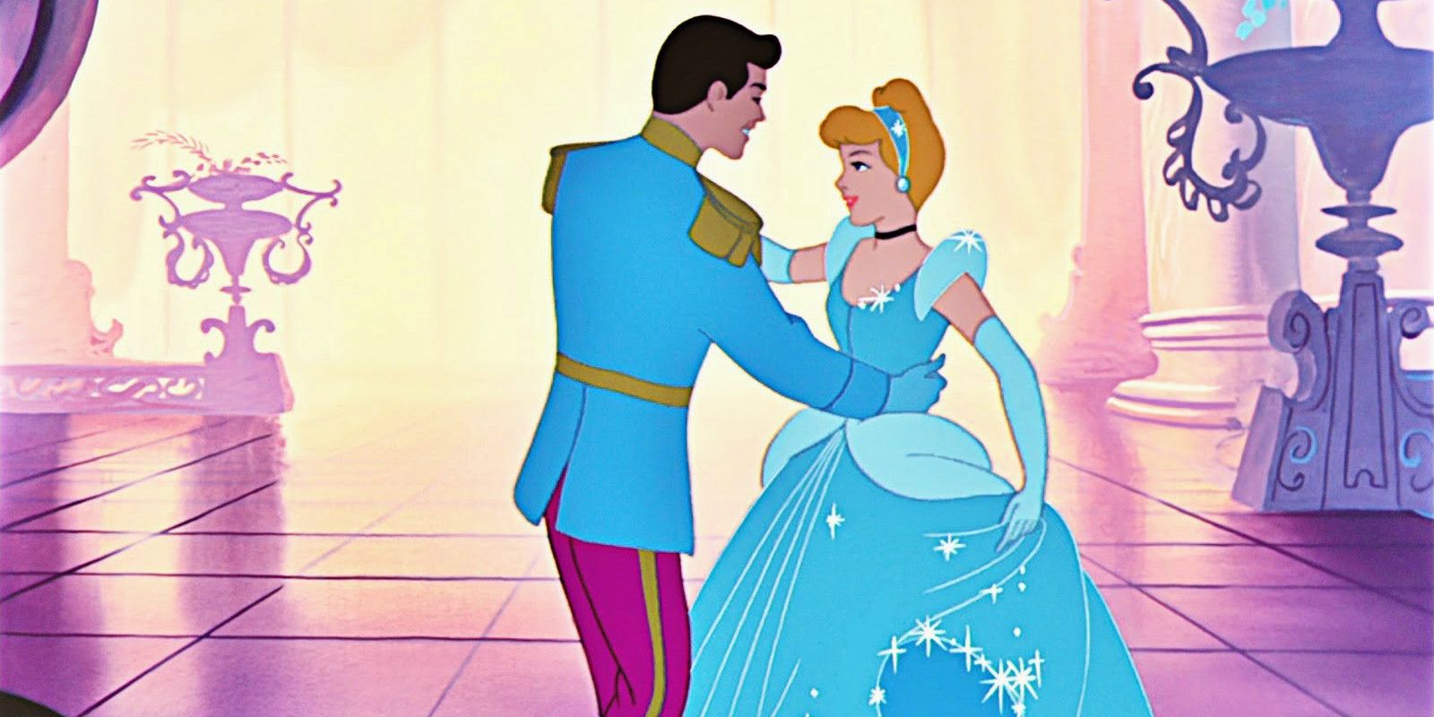 Cinderella dancing at the ball with her Prince