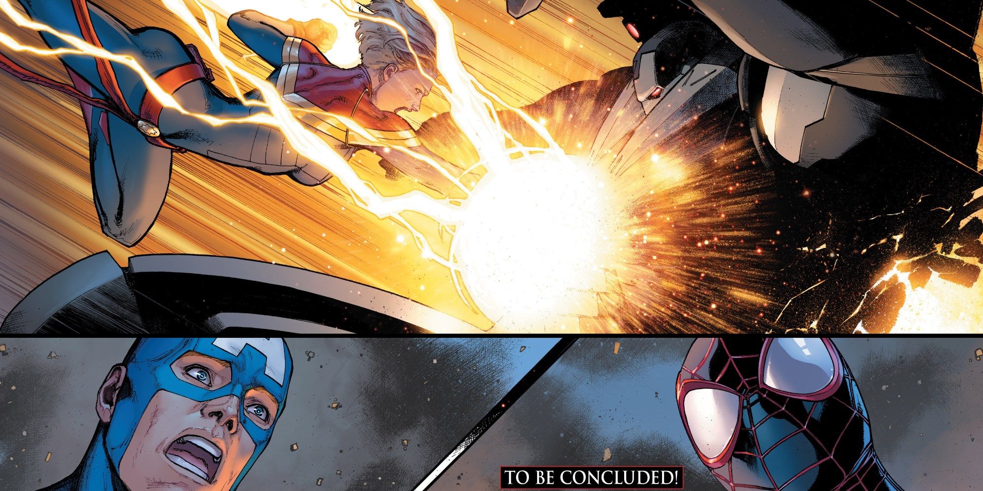 Civil War Comic Captain Marvel Kills Iron Man