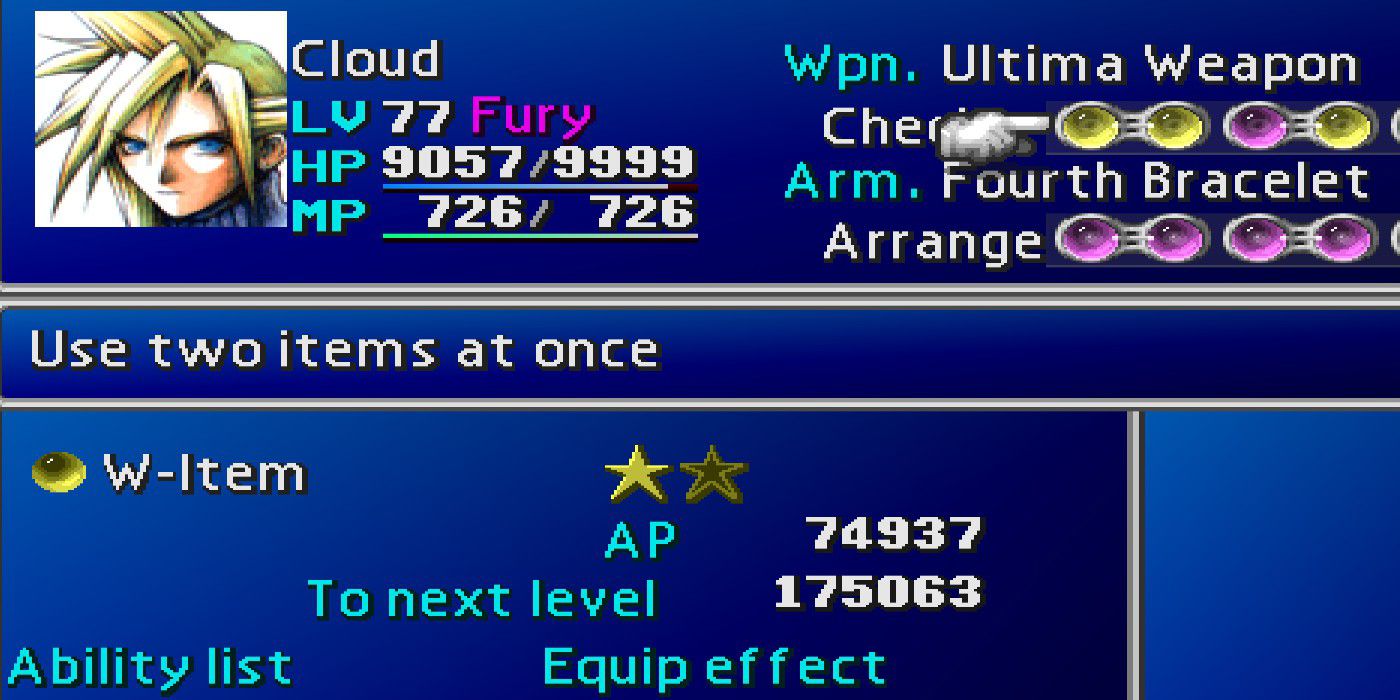 Cloud Final Fantasy VII W-Item