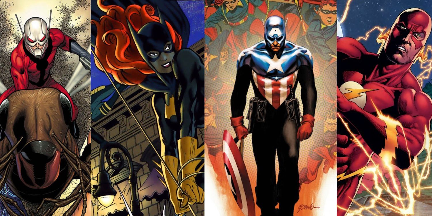 DC and Marvel Superhero Name Change Ant-Man Batgirl Captain America Flash
