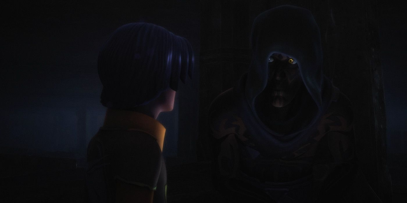 Darth Maul attempts to train Ezra on Malachor in Star Wars Rebels