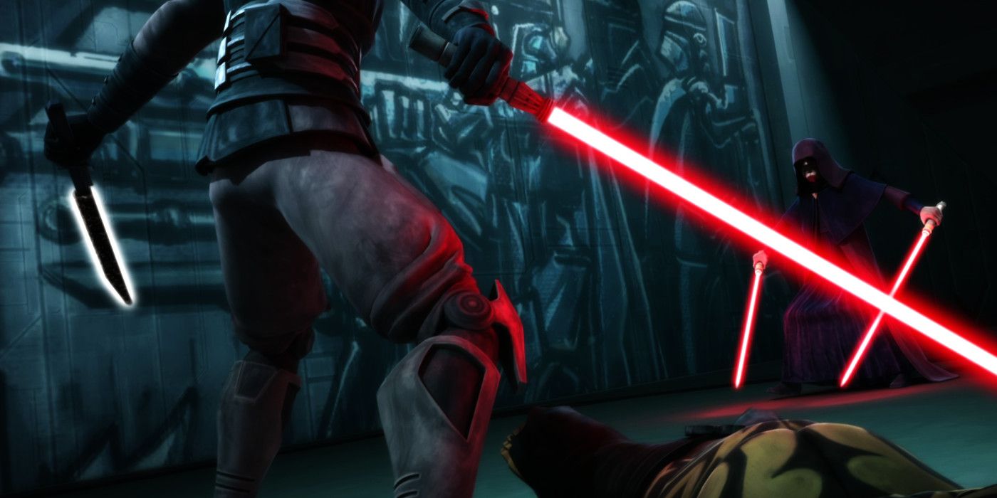 Darth Maul vs Darth Sidious in Star Wars The Clone Wars