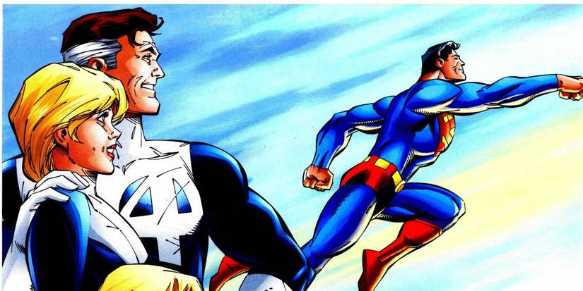 Fantastic Four and Superman in Profile