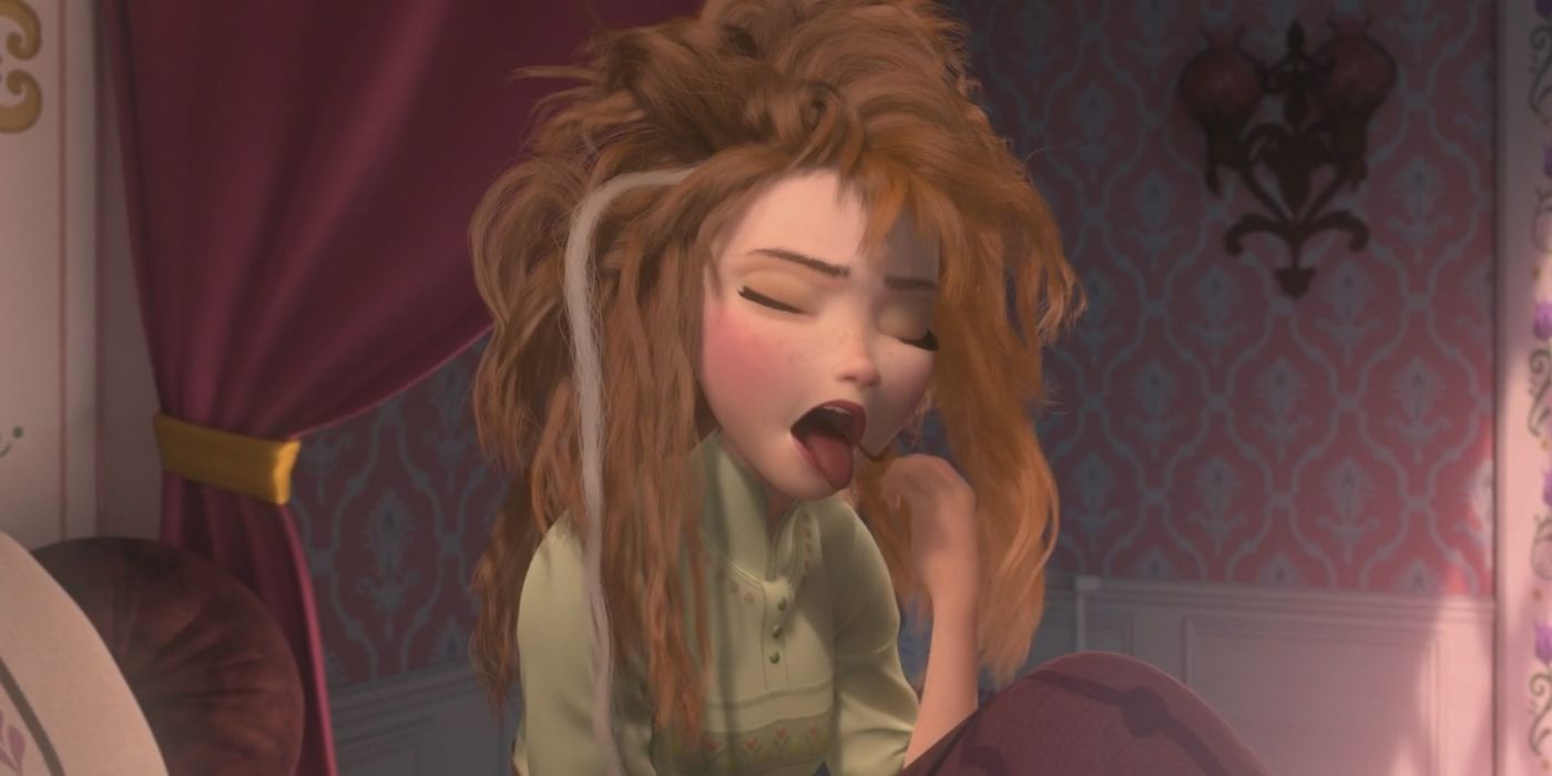 Sleepy Anna with bedhair from Disney's Fozen