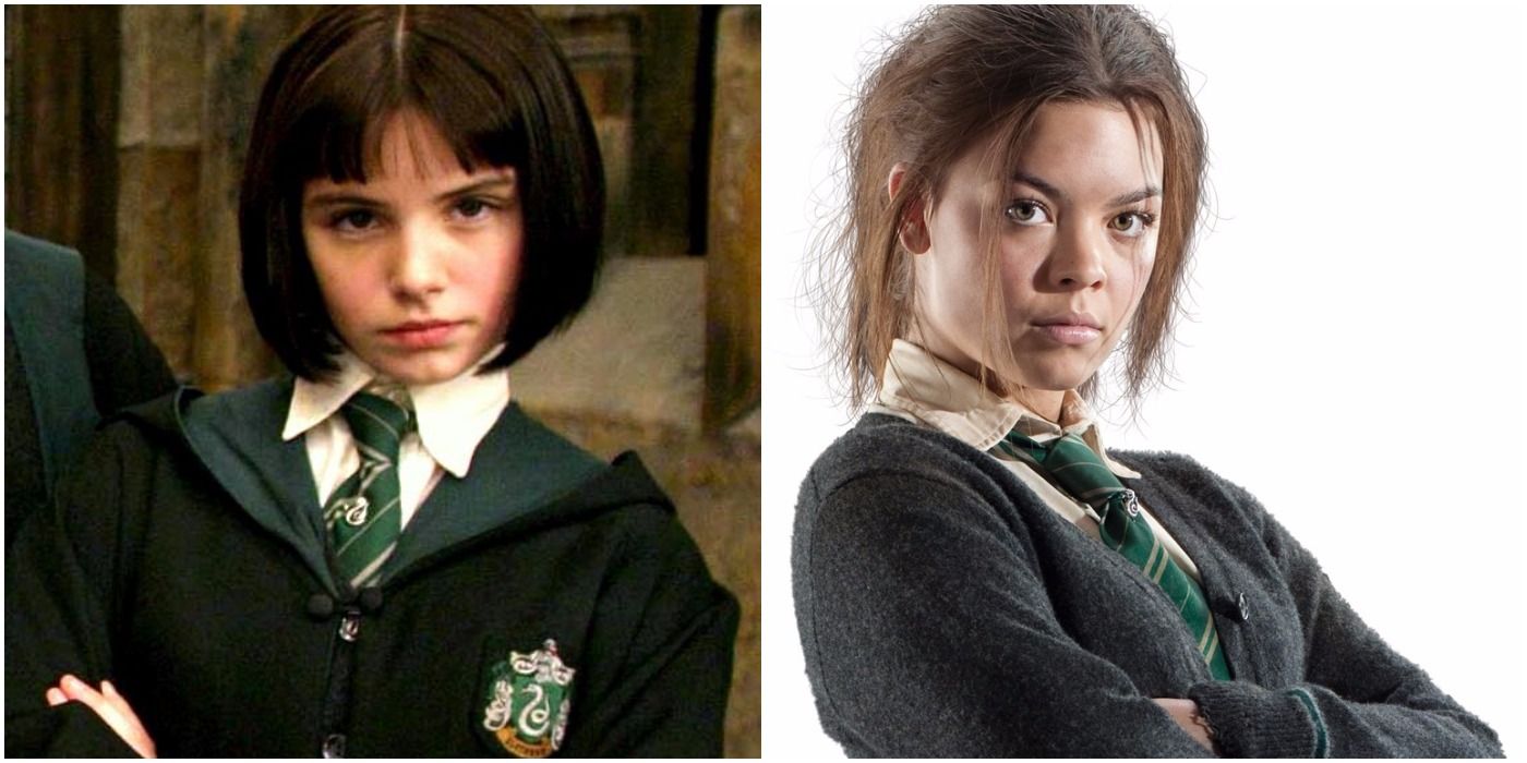 Genevieve Gaunt and Scarlett Byrne as Pansy Parkinson in Harry Potter