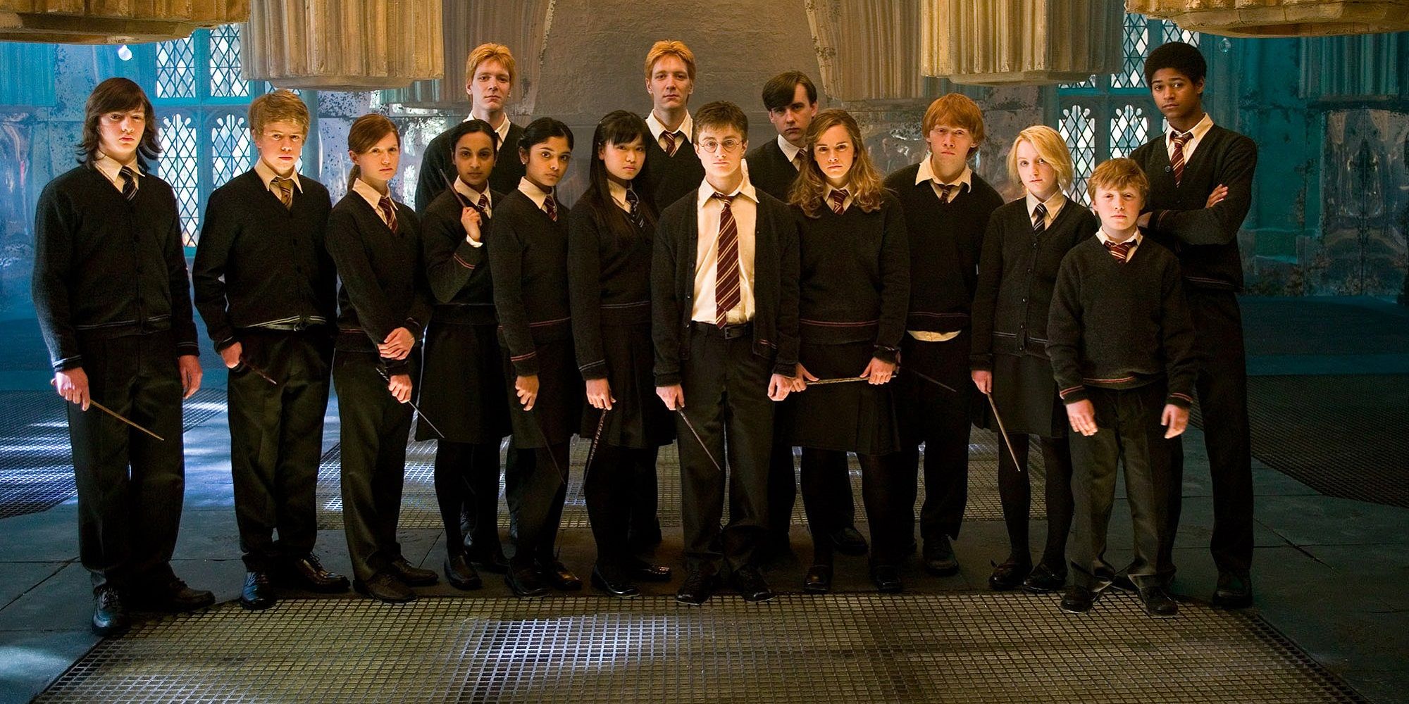 Harry Potter and the students of Hogwarts