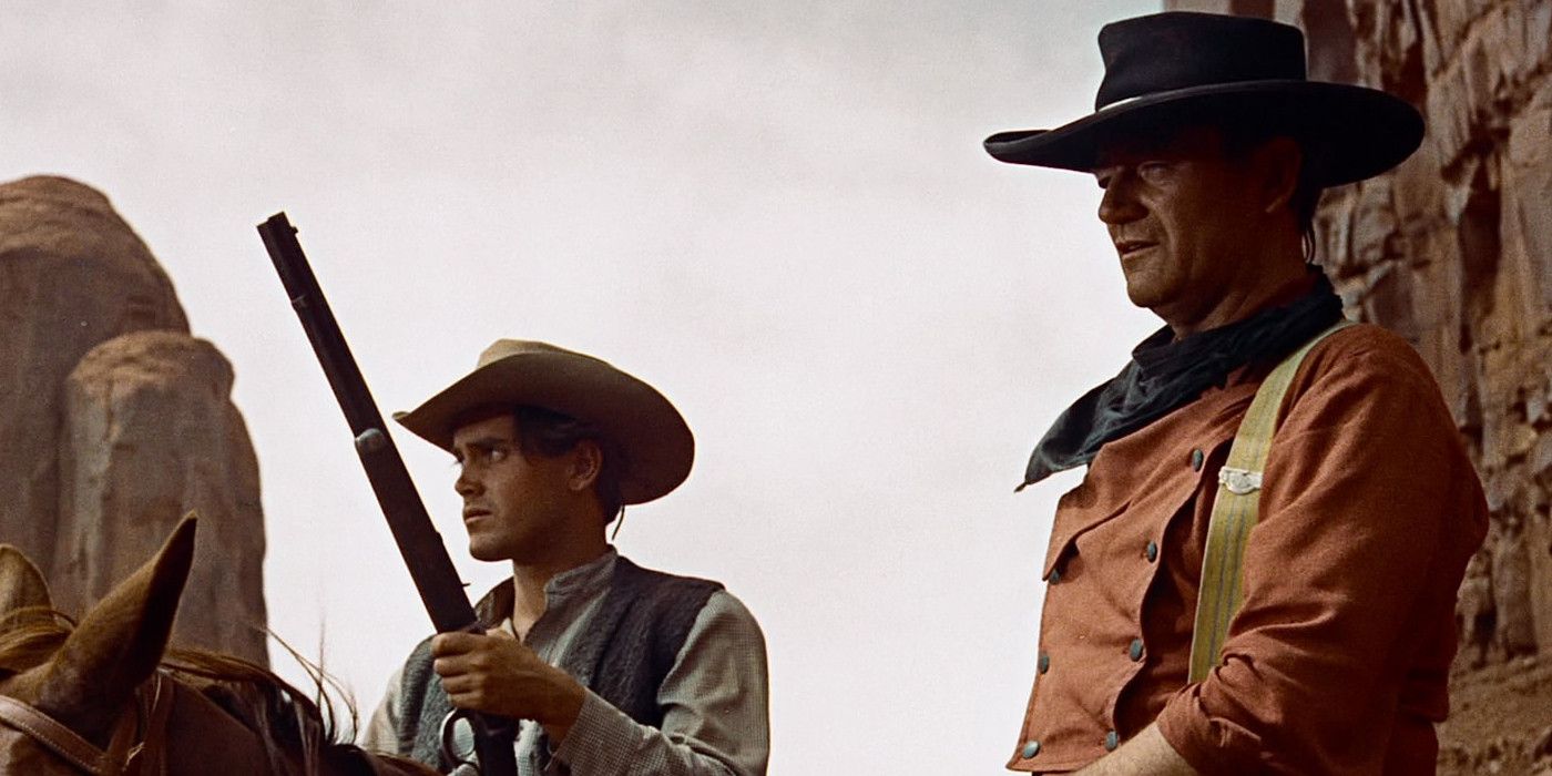 Jeffery Hunter and John Wayne in The Searchers