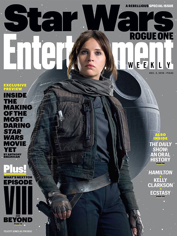 Jyn Erso (Felicity Jones) on EW cover for Rogue One