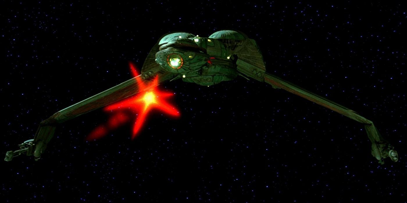 A picture of a Klingon Bird of Prey on Star Trek is shown.