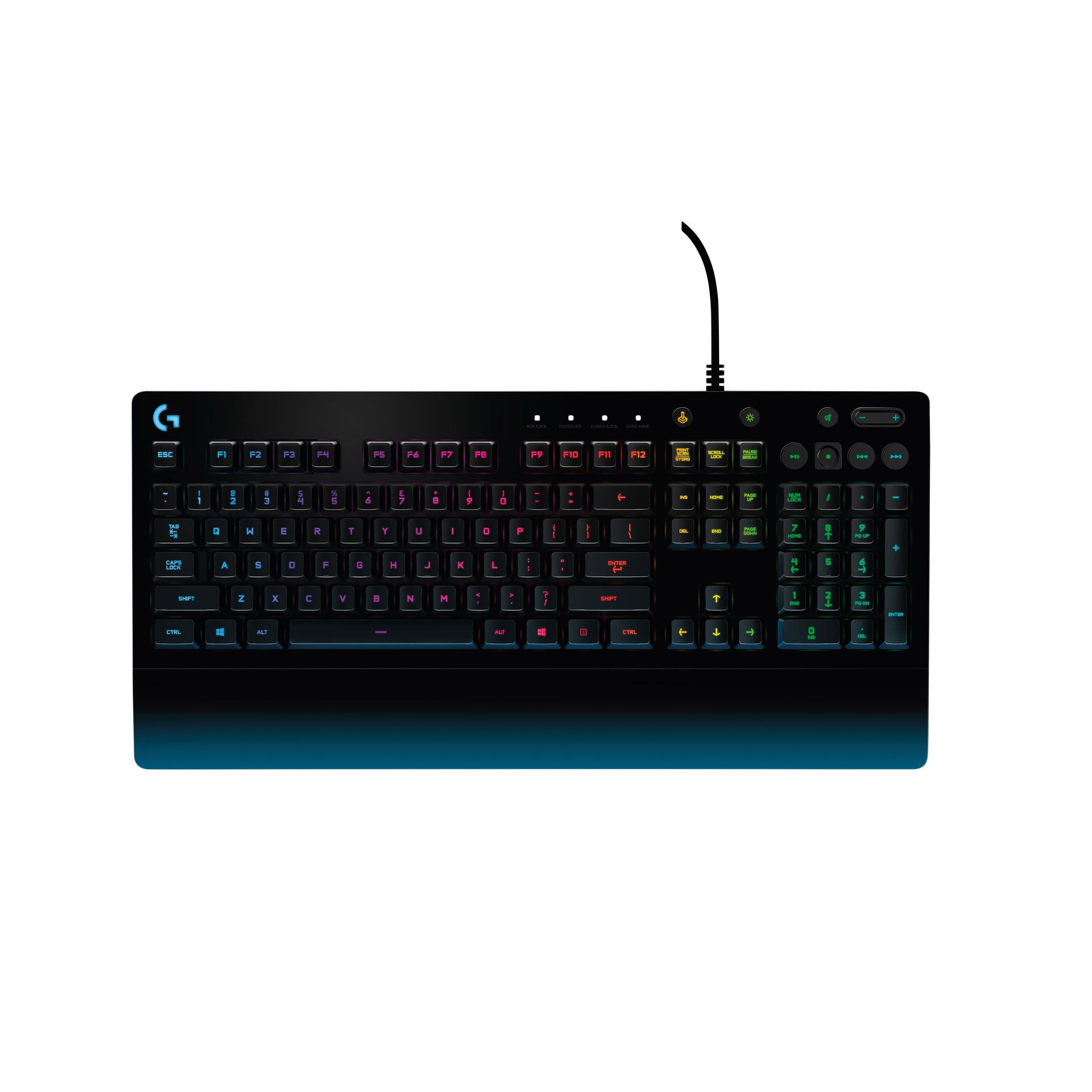 Logitech G213 Prodigy RGB Gaming Keyboard - Top View