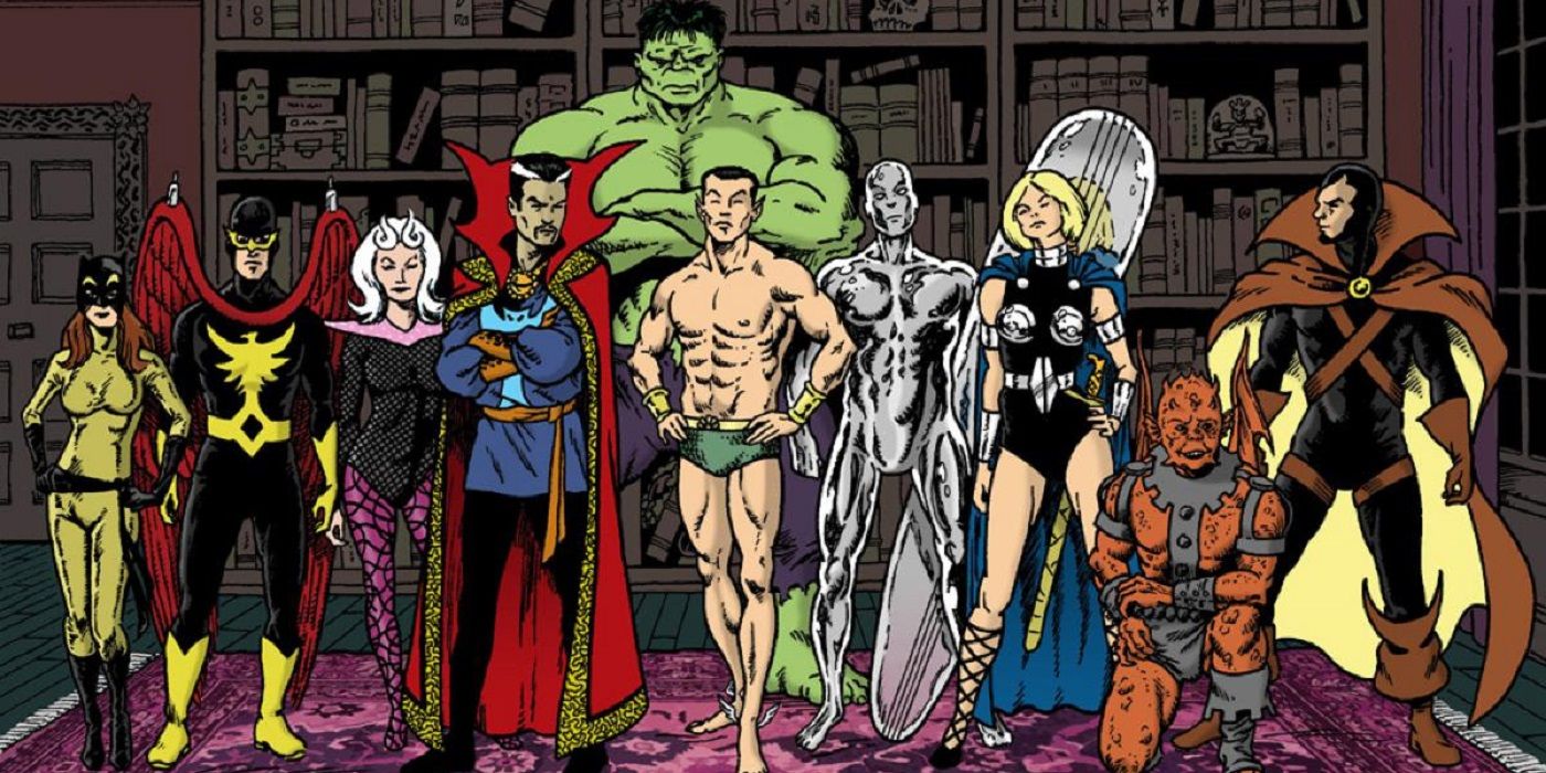 Marvel characters in the Sanctum Sanctorum