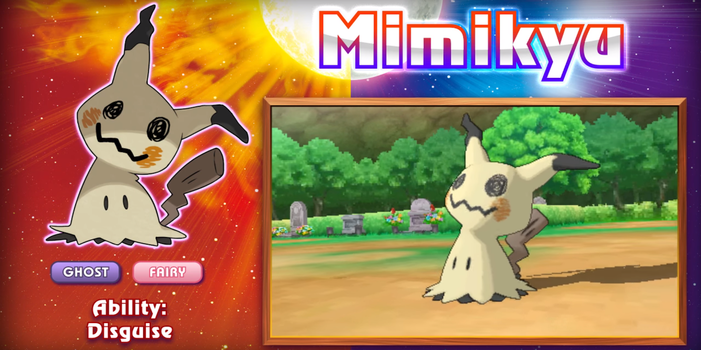 Mimikyu from Pokemon Sun and Moon