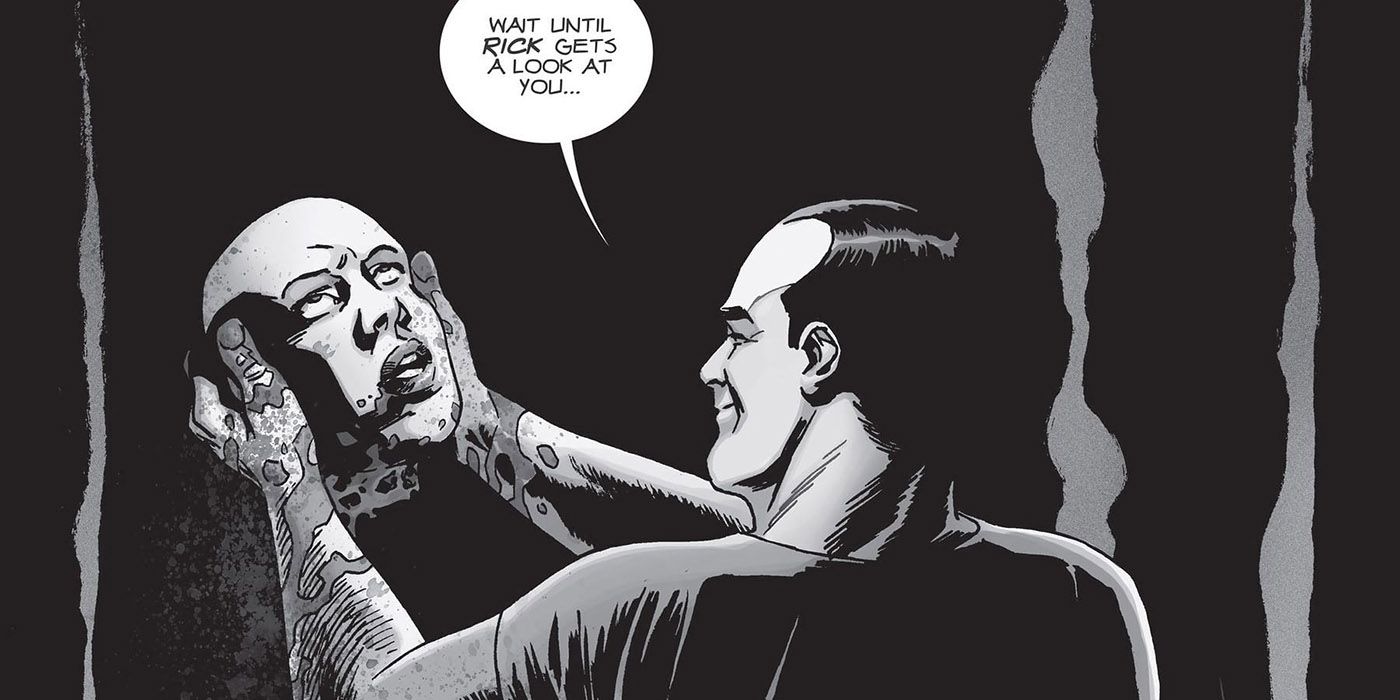 Negan kills Alpha in The Walking Dead #156