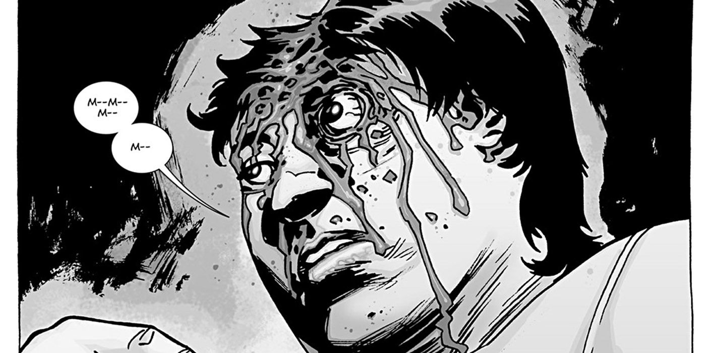 Negan kills Glenn in The Walking Dead #100