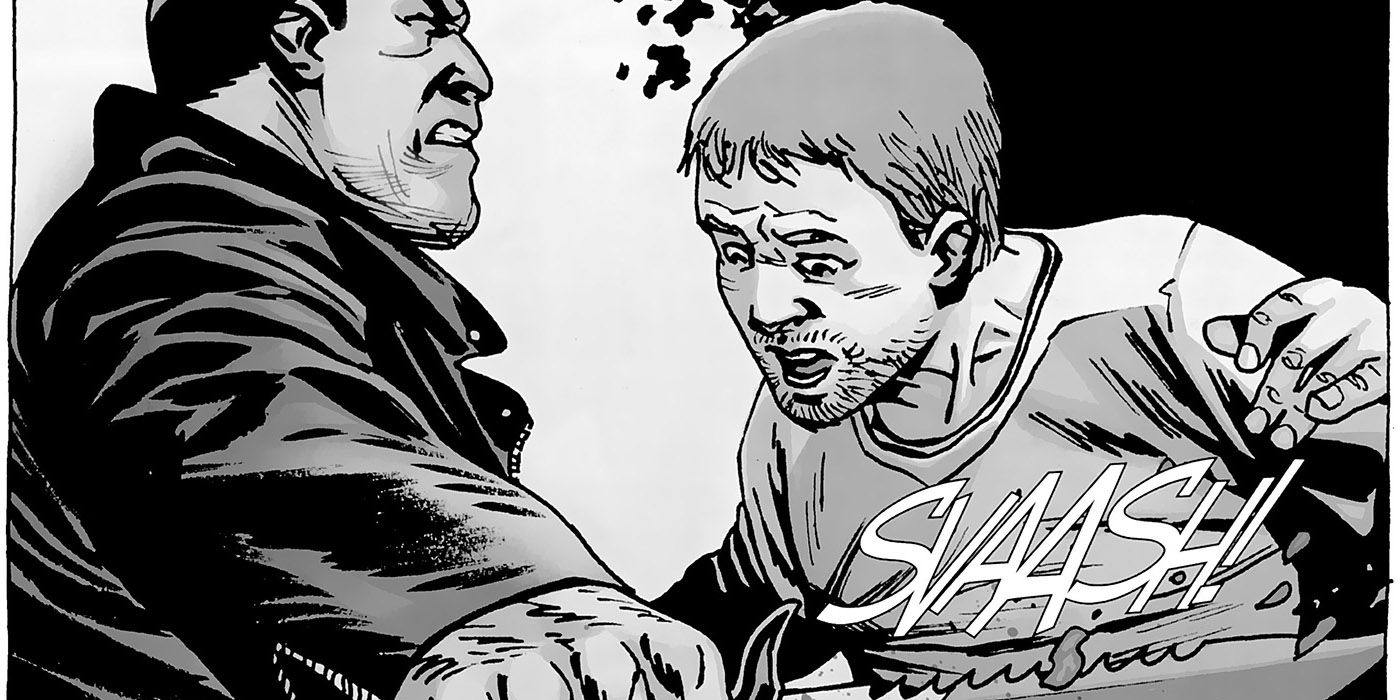 Negan kills Spencer in The Walking Dead #111