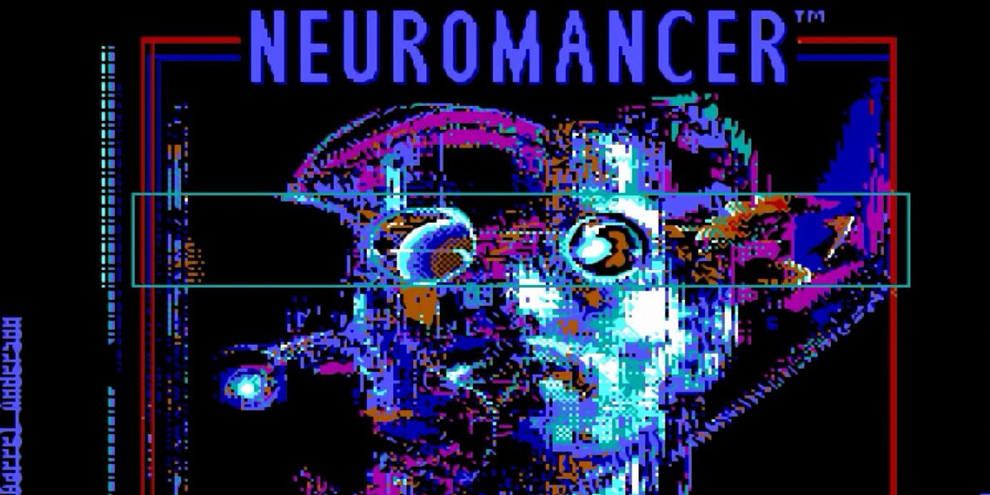 uma imagem pixelizada de um rosto para Neuromancer de William Gibson
