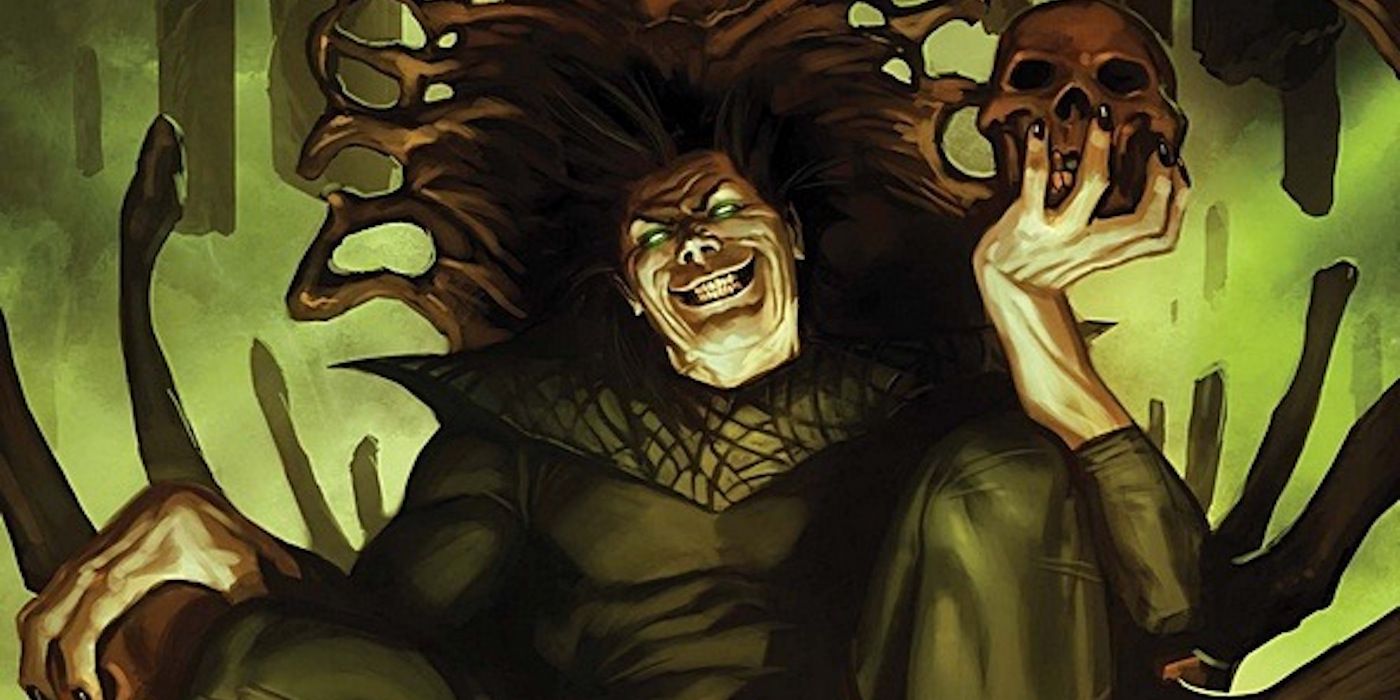 An image of Nightmare sitting in the chair in the Marvel Comics