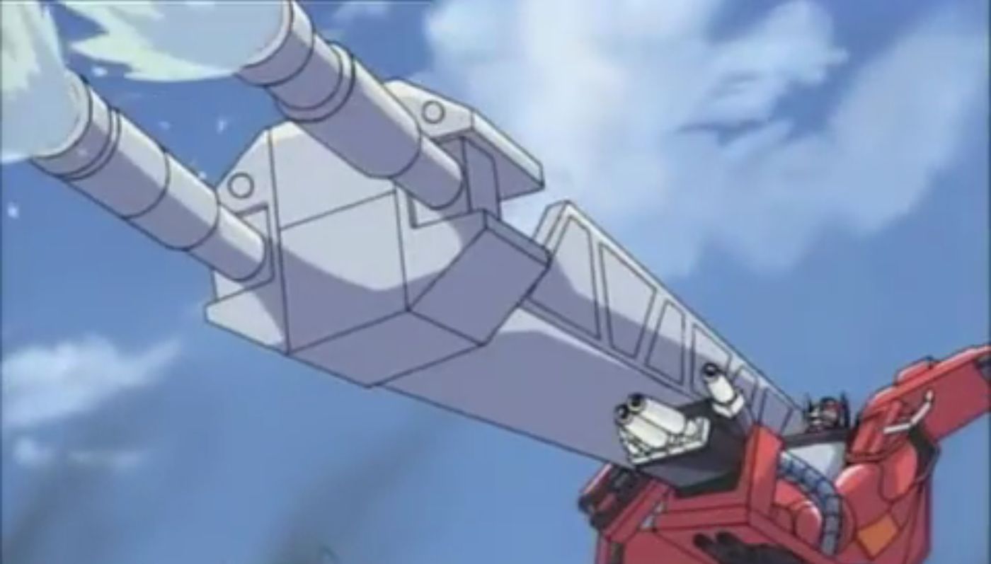 Optimus Prime uses Power Stream in Robots in Disguise