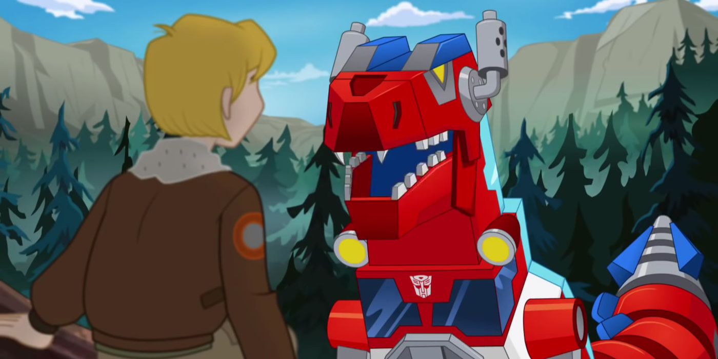 Optimus Prime gains a dinosaur form in Transformers Rescue Bots