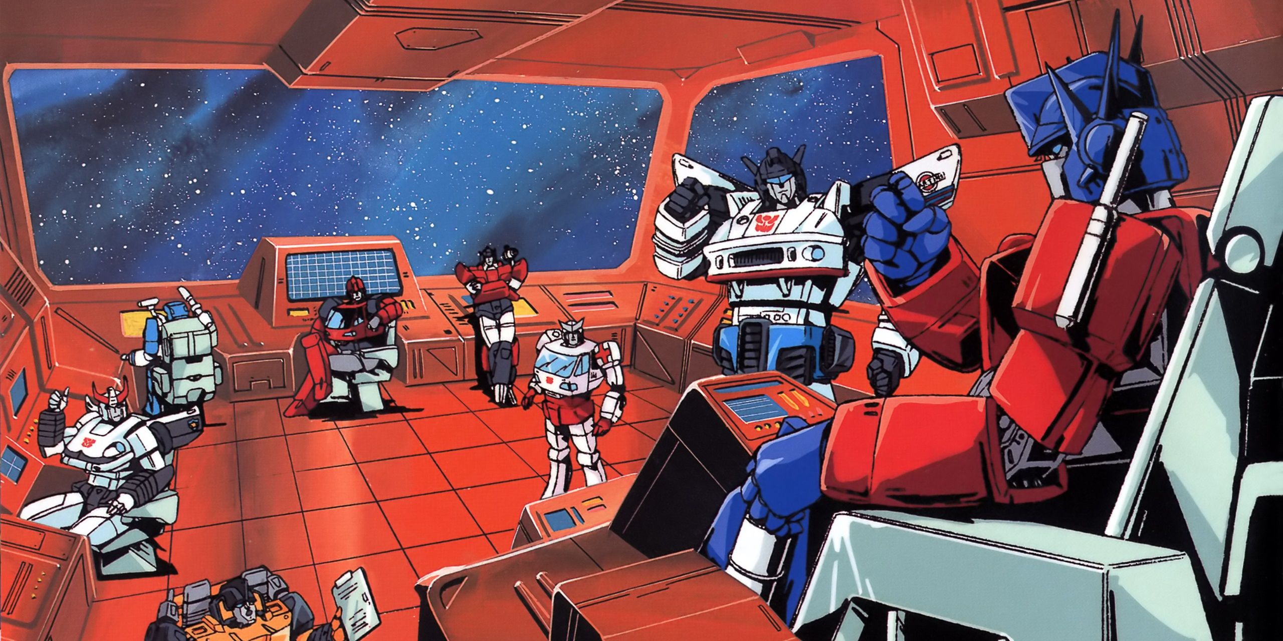Optimus Prime with Jazz and other Autobots